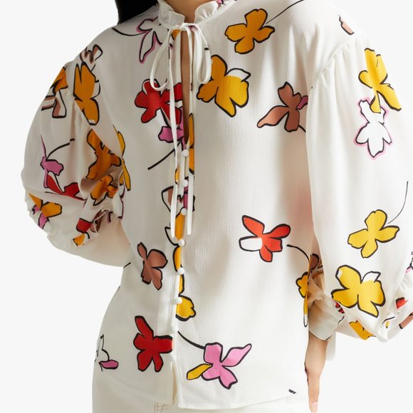 Ted Baker Thurso Floral Top Ted size 5 - Picture 2 of 16